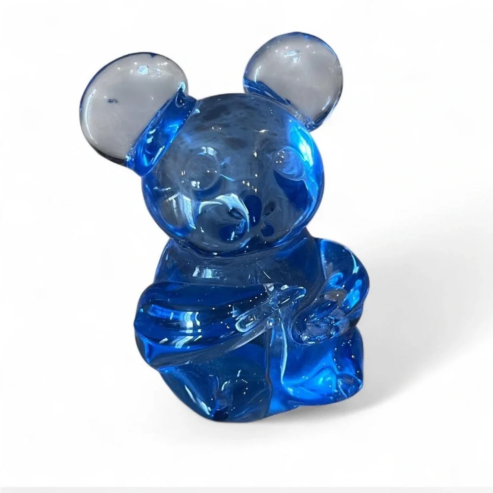 Vintage United States Commemorative blue glass bear!!!!